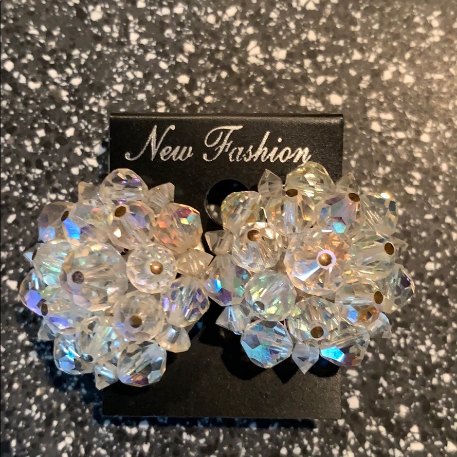 Crystal Laguna Clip On Earrings.(11)